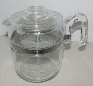 Pyrex vintage Flameware Percolator 9 Cup Glass Coffee Pot Complete 2