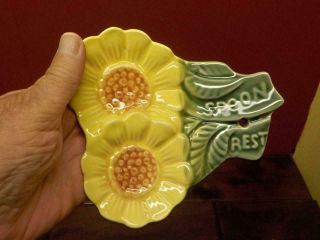 Cardinal China Co.  Spoon Rest/ Vintage Sunflower