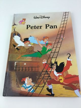 Peter Pan Story Book Hard Cover Walt Disney Twin Books Vintage 1989