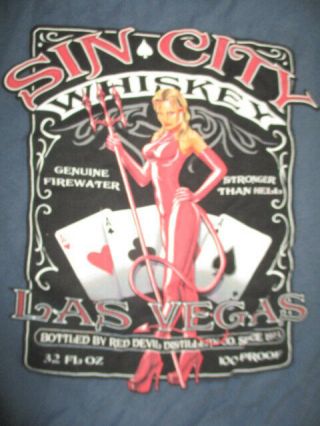 Vintage The Duck Co Label - Sin City Whiskey - Las Vegas Casino (xl) T - Shirt