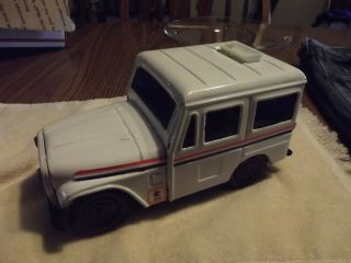Vintage Western Stamping Corp.  Metal U.  S.  Mail Jeep Coin Bank