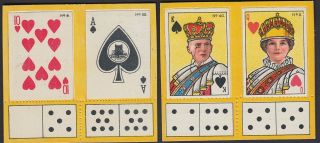 Vintage Carreras Cigarette Political Insert Playing Cards & Dominos 1929 Uk