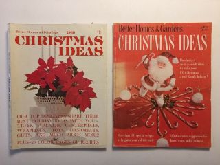 Better Homes And Gardens Christmas Ideas1954,  1968 Vintage Magazines Mid Century
