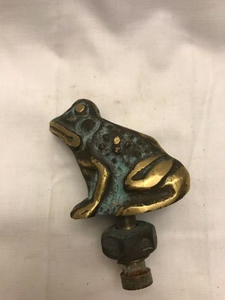 Brass Garden Faucet Handle Frog Spigot Tap Vintage Water Rustic Decor Statue