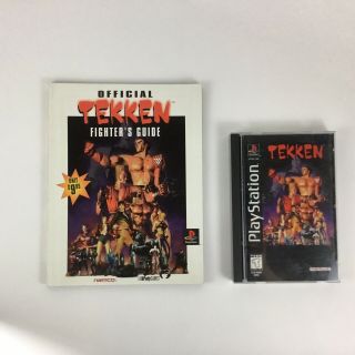 Vintage Tekken Playstation 1 Bundle,  Long Box Game And Official Strategy Guide