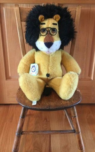 Vintage Hubert The Lion Harris Trust Bank 24 " Stuffed Animal Fair Plush Toy Tag