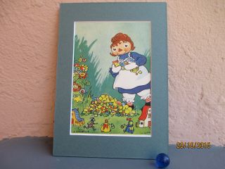 Vintage Illustration Of Raggedy Ann And Little Insects By Johnny Gruelle 1940