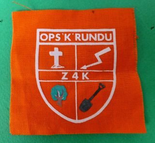 South West Africa Koevoet Z 4 K Ops K Rundu African Blitz Vintage Badge Patch