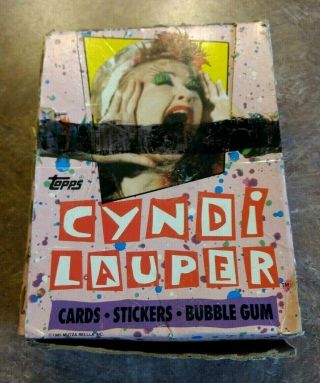 Cyndi Lauper Topps Card Box 34 Packs Vintage Memorabilia