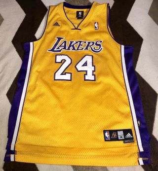 Vintage Los Angeles Lakers La Kobe Bryant 24 Adidas Swingman Jersey Sz M Mens