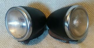 Vintage Teardrop Signal Lights W/glass Lenses