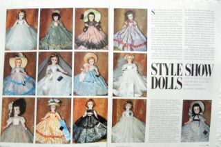 5p History Article,  Pics - Vtg 1950s Nancy Ann Storybook Style Show Dolls