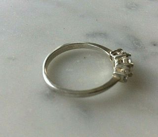 Ring Size O Silver Art Deco Style Vintage 5