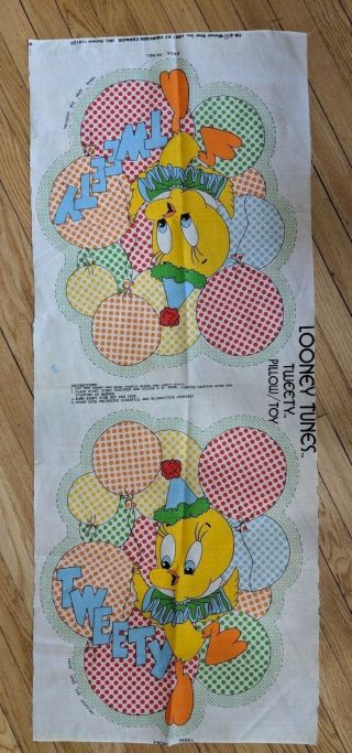 Vintage Looney Tunes Easy To Sew Fabric Panel - Tweety Bird