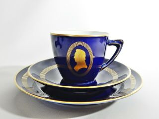 Vintage Bing & Grondahl Famous Composer Pottery Trio Chopin Cup Saucer Plate 2