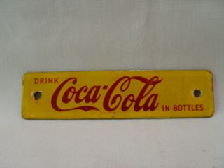 Vintage Drink Coca - Cola In Bottles Porcelain Soda Bottle Crate Case End Sign