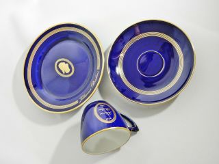 Vintage Bing & Grondahl Famous Composer Pottery Trio Brahms Cup Saucer Plate 3