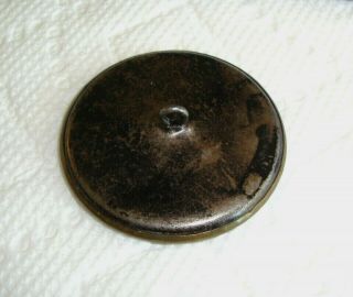 Antique Vintage Picture Button Lady Playing Organ 1 3/4 