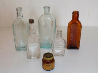 Vintage Medical Glass Bottles Vaseline Great Seal Wildroot Father Johns
