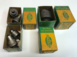 Vintage Greenlee Radio Chassis Punches 1 1/2 " 5/8 " 3/4 " With Instructions