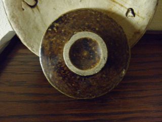 Vintage BAUER Pottery Plain Ware Brown Glaze 2 Bean Pot with Lid 8
