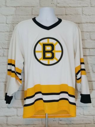 Vintage Maska Boston Bruins Ccm Hockey Jersey Mens Size Medium Sewn On Nhl A16