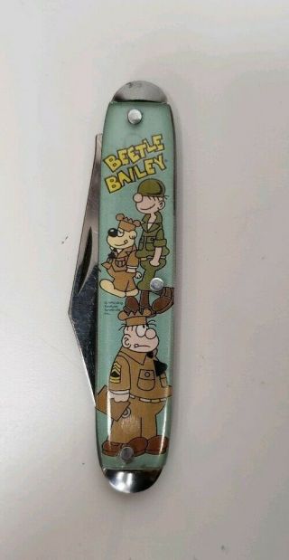 Rare Vintage Beetle Bailey 6  Pocket Knife W/2.  5  Blade Made In Ireland