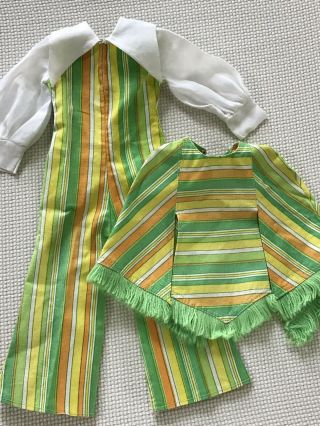 Ideal Crissy Family,  Aftermaket Striped Poncho And Jumpsuit,  Htf