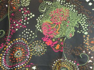 Vintage 1971 Kloppman Mills Silky Polyester Blend Abstract Design 2