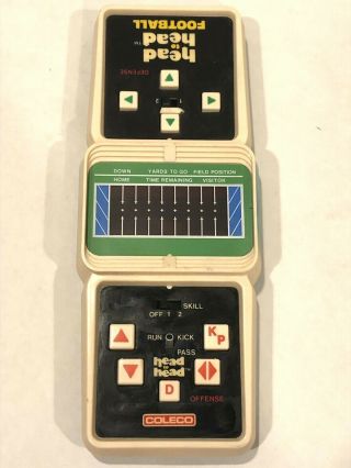 Vintage Coleco Head To Head Football Electronic Hand Held Game