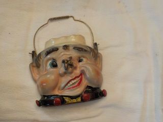 Vintage Wall Pocket Face With Bee On Nose Made In Japan