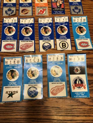 Vintage Blackhawks Ticket Stubs Montreal Flames Maple Leafs Playoffs 87 - 92 7