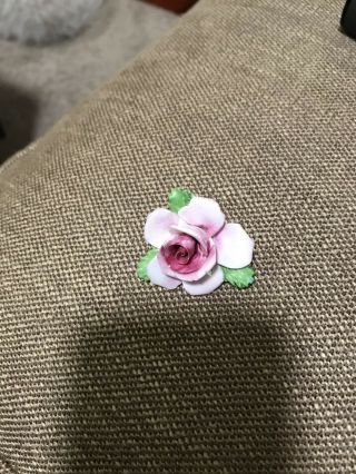 Vintage Royal Adderley Floral Rose Bone China Brooch Pin 2