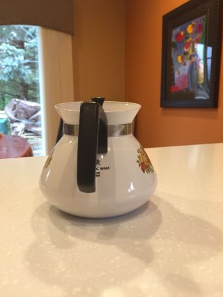 Vintage Corning Ware P - 104 6 Cup Tea Pot Spice of Life with Lid/Top Made USA 4