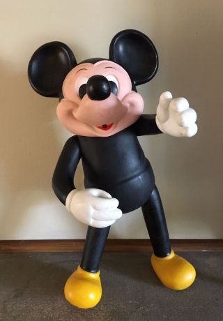 Vintage 1970s Mickey Mouse,  Renico Toys,  14 In.  Purchased Disneyland,  Ca 1977