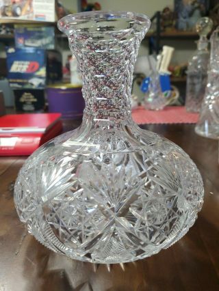 Vintage Hawkes Crystal Cut Glass Decanter 7 Inch Tall