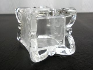 Fostoria Coin Glass Square Toothpick Holder,  Vintage c.  1958 1892 Frosted Dollar 5