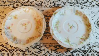 Vintage Set Of 2 Haviland & Co Limoges Saucers In The Princess Pattern