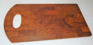 Vintage Dansk Brown Teak Wood Cutting Board