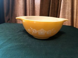 Vintage Pyrex Gold Butterfly 442 1.  5 Liter Cinderella Mixing Bowl