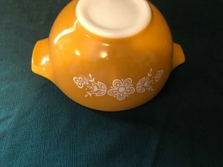 Vintage Pyrex Gold Butterfly 442 1.  5 Liter Cinderella Mixing Bowl 5