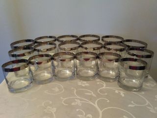 Vintage Dorothy Thorpe Silver Ring Glasses 18 Piece