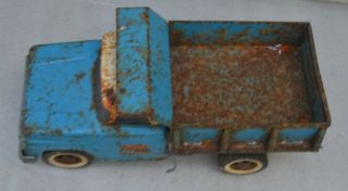 Vintage Collectible 1960s Tonka Pressed Steel Hydraulic Dump Truck Blue 3