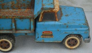 Vintage Collectible 1960s Tonka Pressed Steel Hydraulic Dump Truck Blue 8