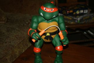 Tmnt Teenage Mutant Ninja Turtle Michelangelo 12 " Vintage 1989 & Nunchaku