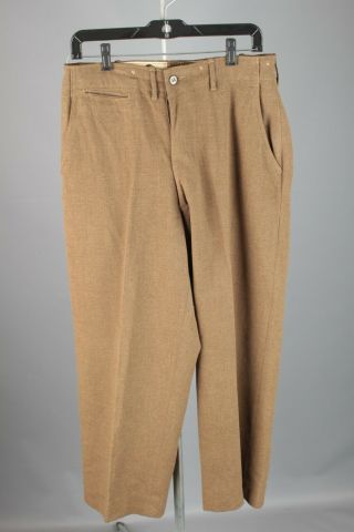 Vtg 1940s Us Army Post Wwii Wool Uniform Pants 32x27.  75 Trousers Ww2 40s 7345