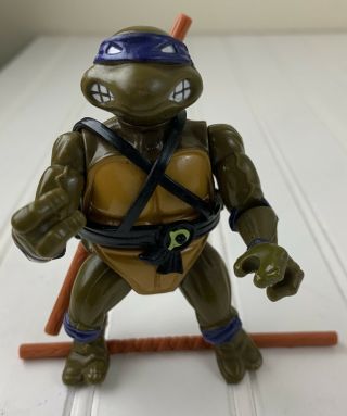 Teenage Mutant Ninja Turtles 1988 Donatello Action Figure Vintage Tmnt Hard Head
