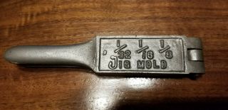 Vintage Ament 1/8,  1/6,  1/32 Oz.  Lead Jig Making Mold,  Collector Fishing Tool