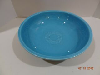 Vintage Fiestawareturquoise Blue 11 Inch Fruit Salad Pasta Serving Bowl Hlc
