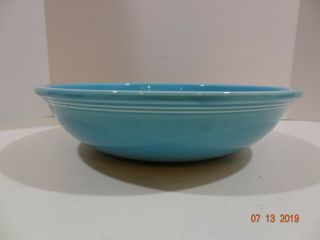 Vintage FiestawareTurquoise Blue 11 inch Fruit Salad Pasta Serving Bowl HLC 2